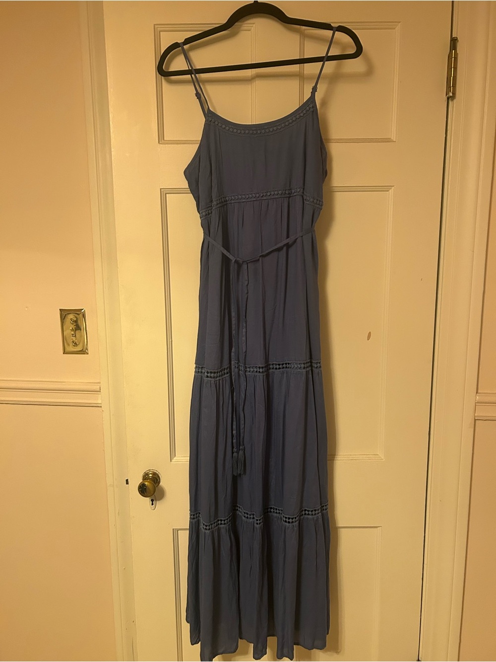 Motherhood Maternity Blue Spaghetti-Strap Maxi Dress - Lightweight Summer Style